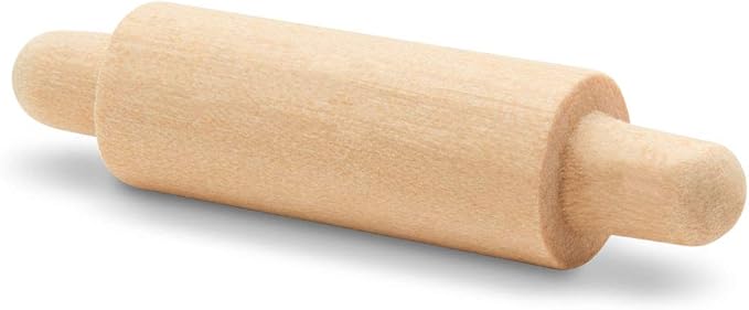 Wooden Mini Rolling Pin, 1-1/2 inches, Pack of 25, Perfect for Scrapbook Projects, Miniatures, Party Decor, and Crafts, by Woodpeckers