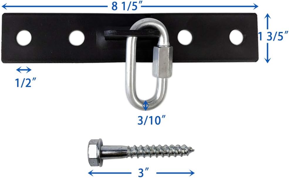 Qualward Heavy Bag Hanger Bracket for Wood Beam, Stainless Steel Swing Hangers Ceiling Wall Mount