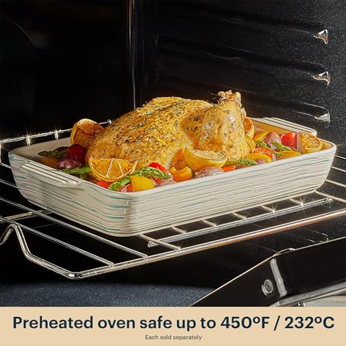 Pyrex 8-Piece, 6oz Ceramic Ramekin Bakeware Set, Nonstick Souffle Oven Pans, Bakers, For Baking, Roasting, Steaming