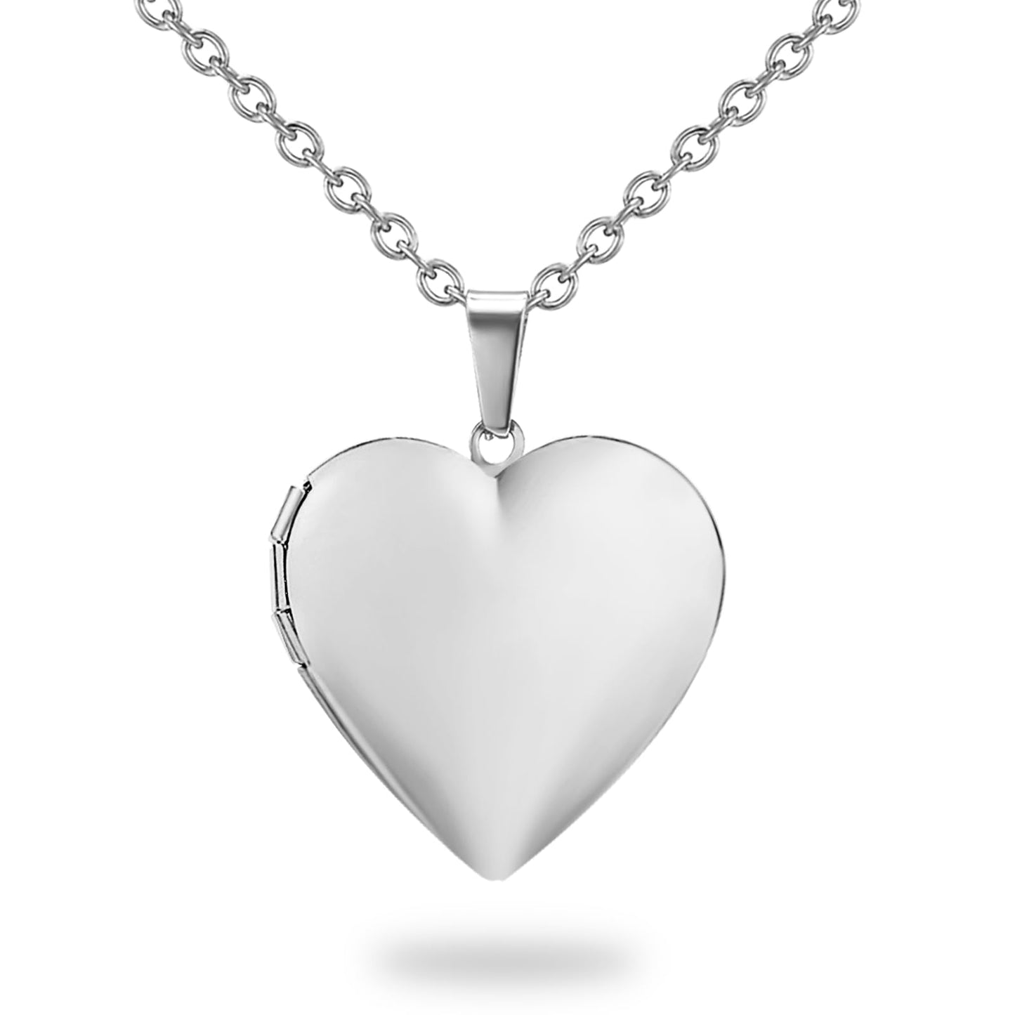 PHOCKSIN Silver Heart Locket Necklace for Girlfriend Memorial Lockets for Women Locket with Pictures inside Mothers Day Gifts for Women