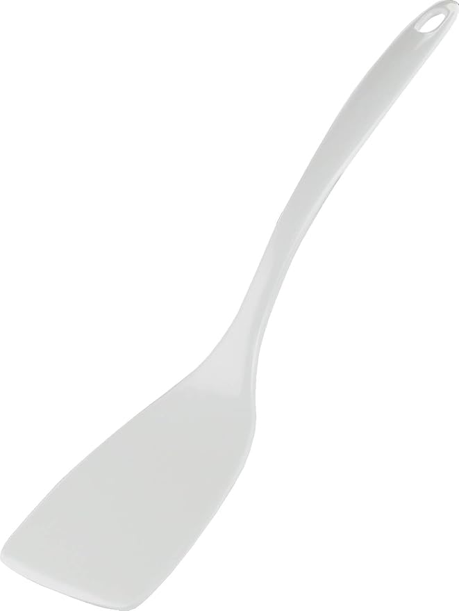 Reston Lloyd Spatula, Turner for Non-stick pans, Heat Resistant, Flipper, BPA Free Melamine Utensil with Ergonomic Handle by 11 inch, White
