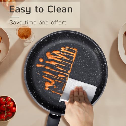 GiPP Ceramic Pots and Pans Set Non Stick, Nonstick Detachable Handle Cookware Sets, Healthy Non Toxic PFAS PFOA & PTFE Free, Dishwasher ＆Oven Safe, Induction Kitchen Pot and Pan, 17 Piece Gray