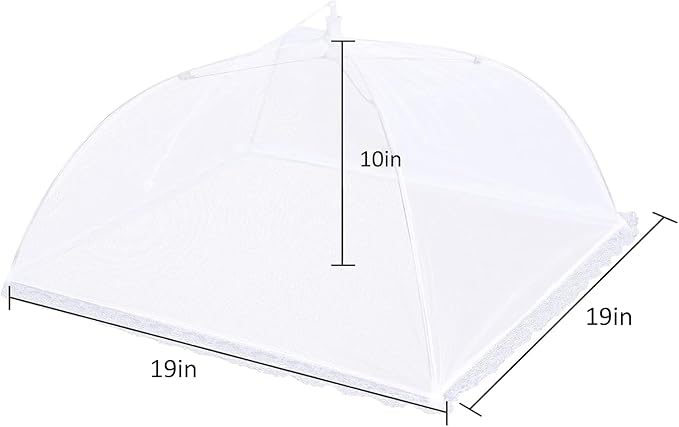 3 Pack Mesh Food Covers 19 inch, Large and Tall Food Covers, Pop-Up Mesh Food Covers Tent Umbrella for BBQs, Outdoors, Screen Tents, Parties Picnics