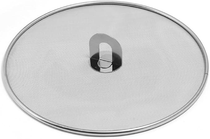304 tainless Steel Splatter Screen Pan Lid with folding grip splatter guard oil splatter shield Frying Cooking Tools Practical Kitchen Accessories dishwasher safe (13 inch)