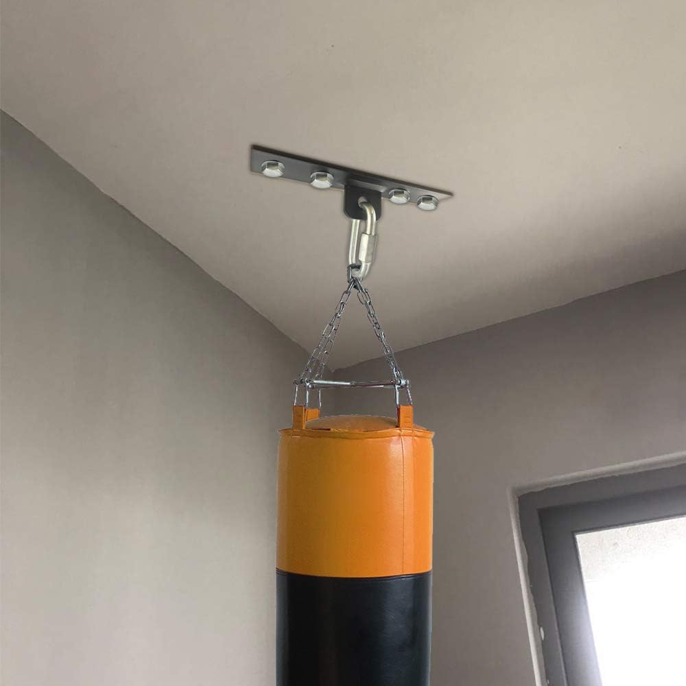 Qualward Heavy Bag Hanger Bracket for Wood Beam, Stainless Steel Swing Hangers Ceiling Wall Mount