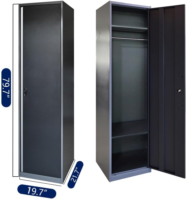 JZD Garage Storage Cabinet System Workbench Set Workshop with Drawers and Doors, No Wall Mounting Required, for Basement Automotive Repair Shop