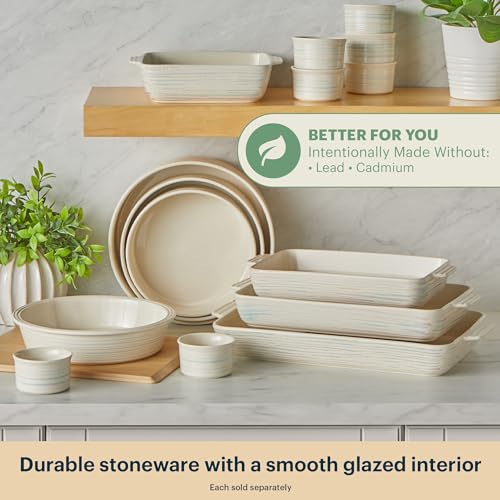 Pyrex 8-Piece Ceramic Complete Bakeware Set, Nonstick Pie, Casserole, Cake, Lasagna Oven Pans, Bakers, For Baking, Roasting, Steaming