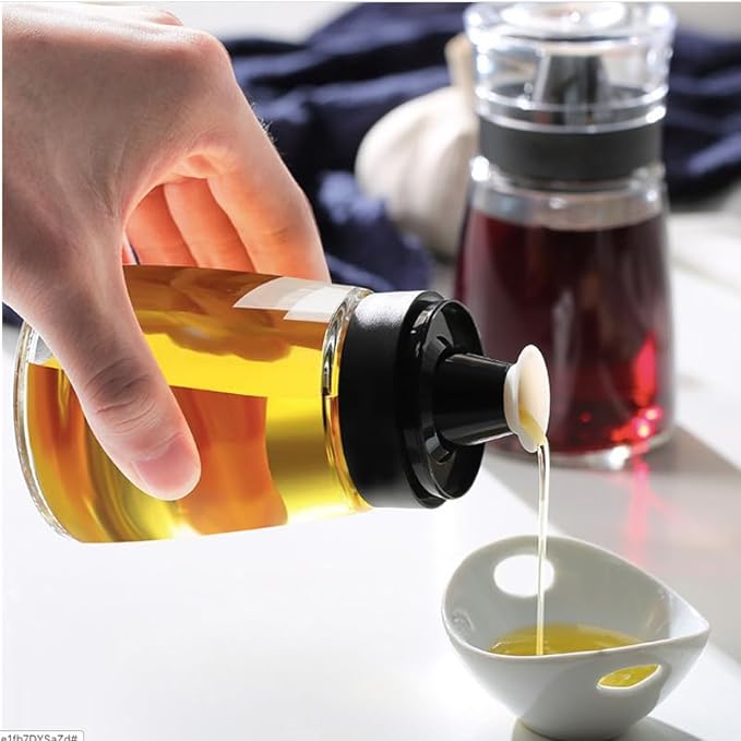 Leak-proof Oil Dispenser Bottle for Outdoor Camping, 160 ml/5.4 oz Glass Olive Oil and Vinegar Cruet, Well Sealed for Picnic Kitchen, 1 Pack