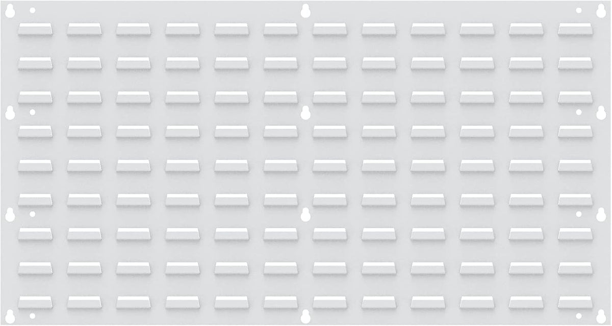 Akro-Mils 30636 Heavy Duty Wall Mount Garage Storage Steel Louvered Panel | Wall Storage Bin Hanging Organizer System for AkroBins, 36-Inch W x 19-Inch H, White, 4 Pack