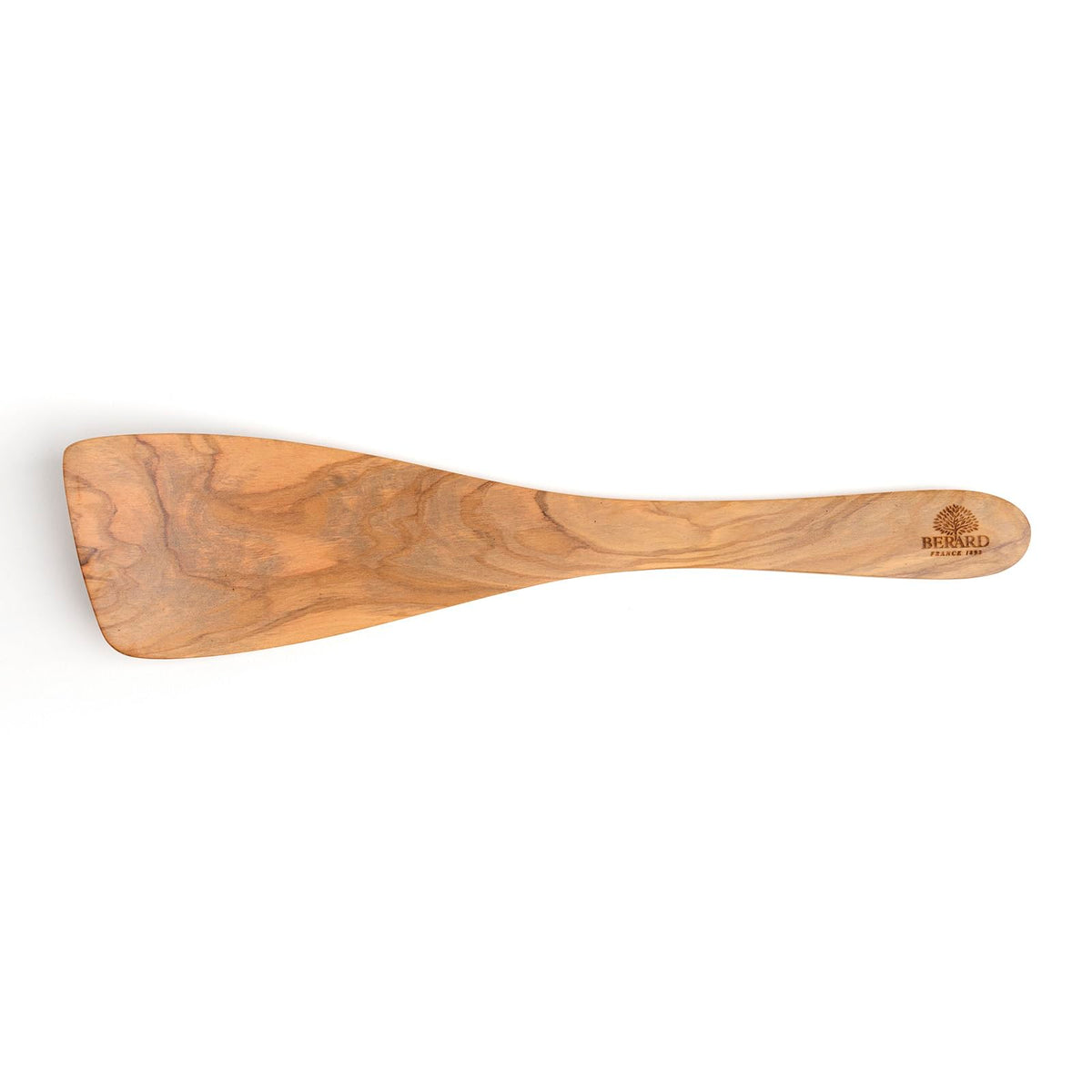 Berard 66475 French Olive-Wood Handcrafted Curved Spatula, Brown