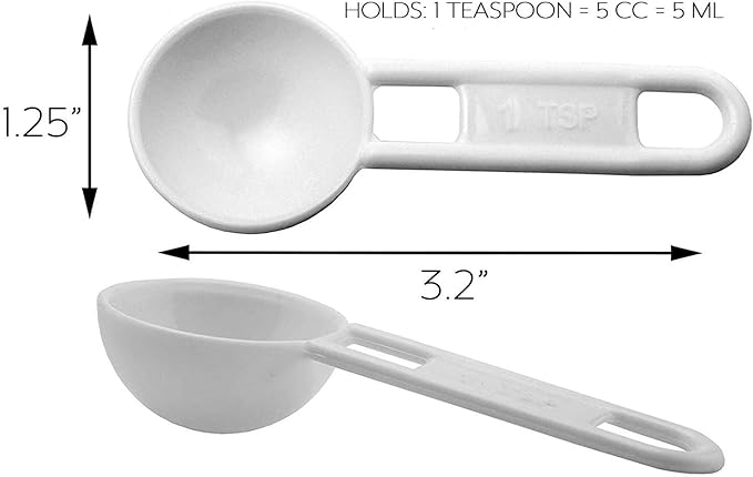 Cornucopia Brands Bulk Pack of Teaspoon Measuring Spoons (240-Pack); 5 ml / 5 cc Scoops Which Fit Inside a Spice Bottle