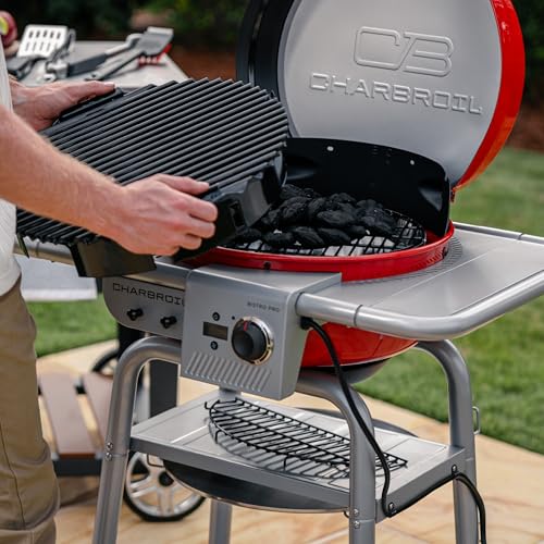 Bistro Pro Electric Grill & Griddle + Charcoal Mode, Red - 25302146