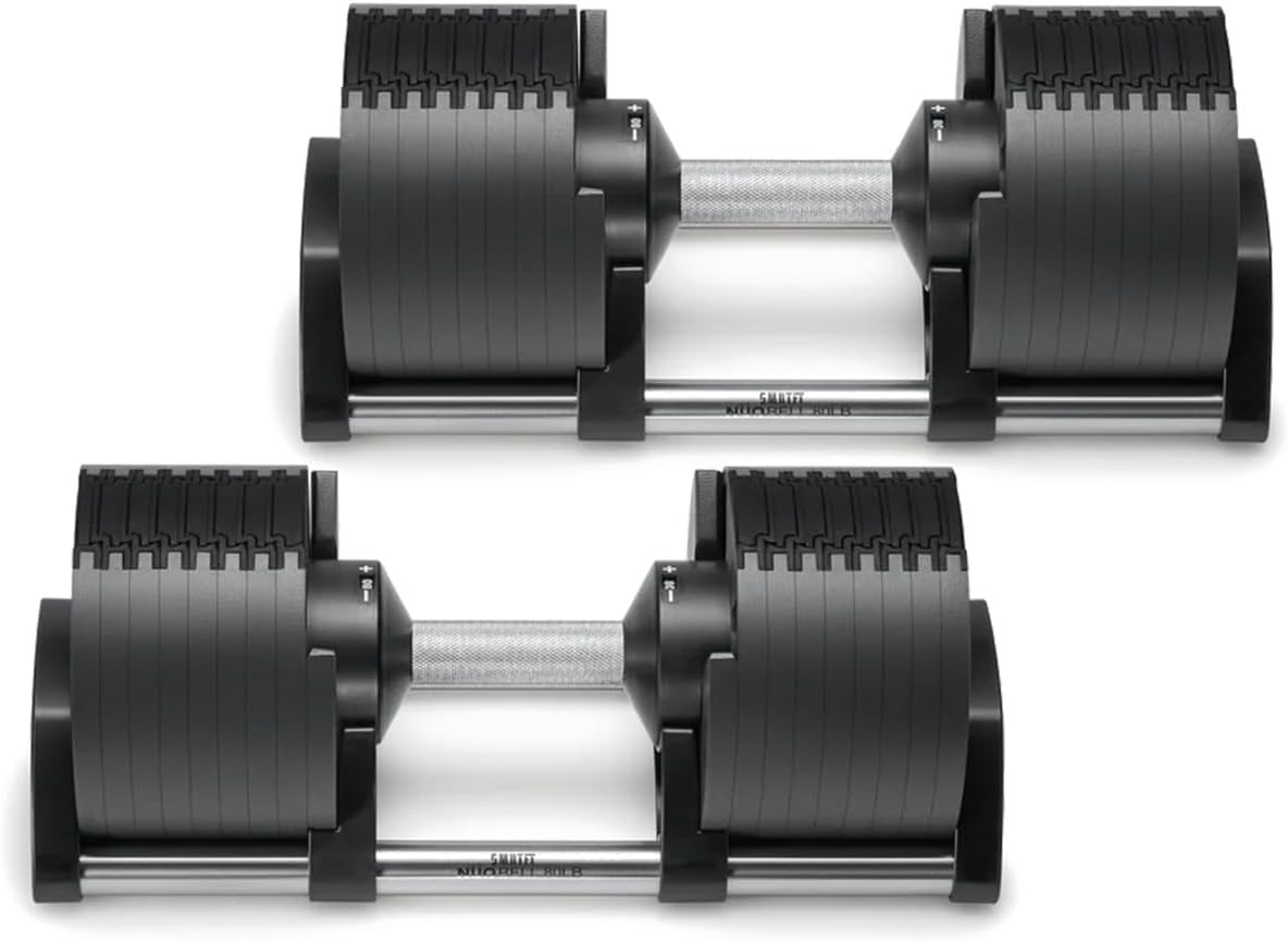 SMRTFT NUOBELL Adjustable Dumbbells | The Original All-in-One NUOBELL Adjustable Dumbbell Set | Feel Real Like Traditional Dumbbells | Highly Durable | Best 2 Year Warranty
