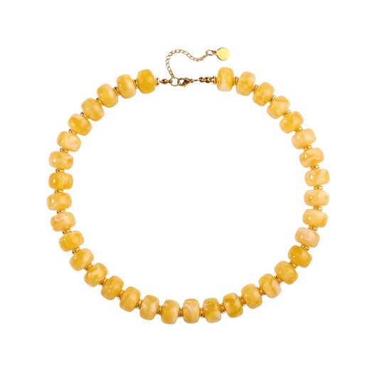 joymiao Chunky Beaded Necklace for Women Beaded Gemstone Necklace Colorful Boho Bead Choker Statement Necklaces Jewelry Accessories Gifts