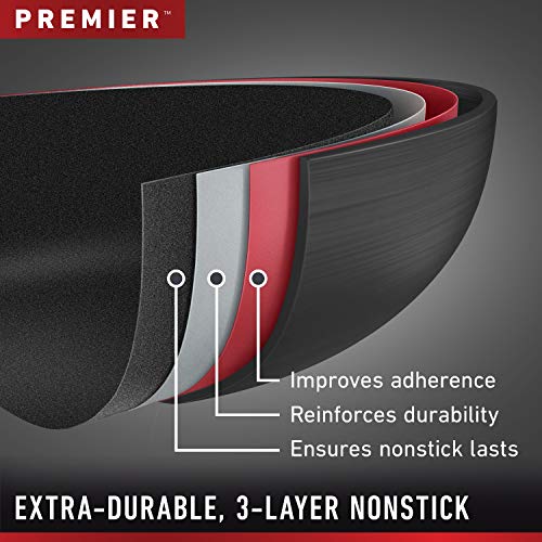 Calphalon Premier Hard-Anodized Nonstick Cookware Set, 8-Piece, Metal Utensil Safe, PFOA-Free