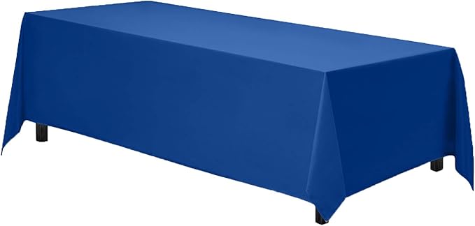 Gee Di Moda Rectangle Tablecloth - 70 x 120 Inch Royal Blue Table Cloth for 6 or 8 Foot Rectangle Table - Heavy Duty Washable Fabric - for Buffet Table, Holiday Party, Dinner, Wedding & Baby Shower