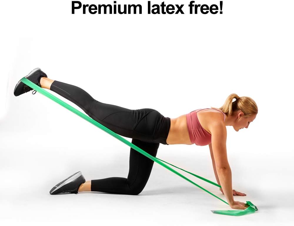 Resistance Band for Working Out - 8,16,24 Yard Resistance Bands Bulk Rolls - 10 Strengths in Light Medium and Heavy Exercise Bands - Latex Free Workout Bands Including iPhone App and e-Book