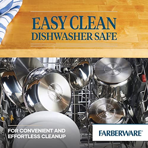 Farberware Classic Series Stainless Steel Sauce Pan with Lid, 2-Quart, Sauce Pans for the Kitchen, Silver