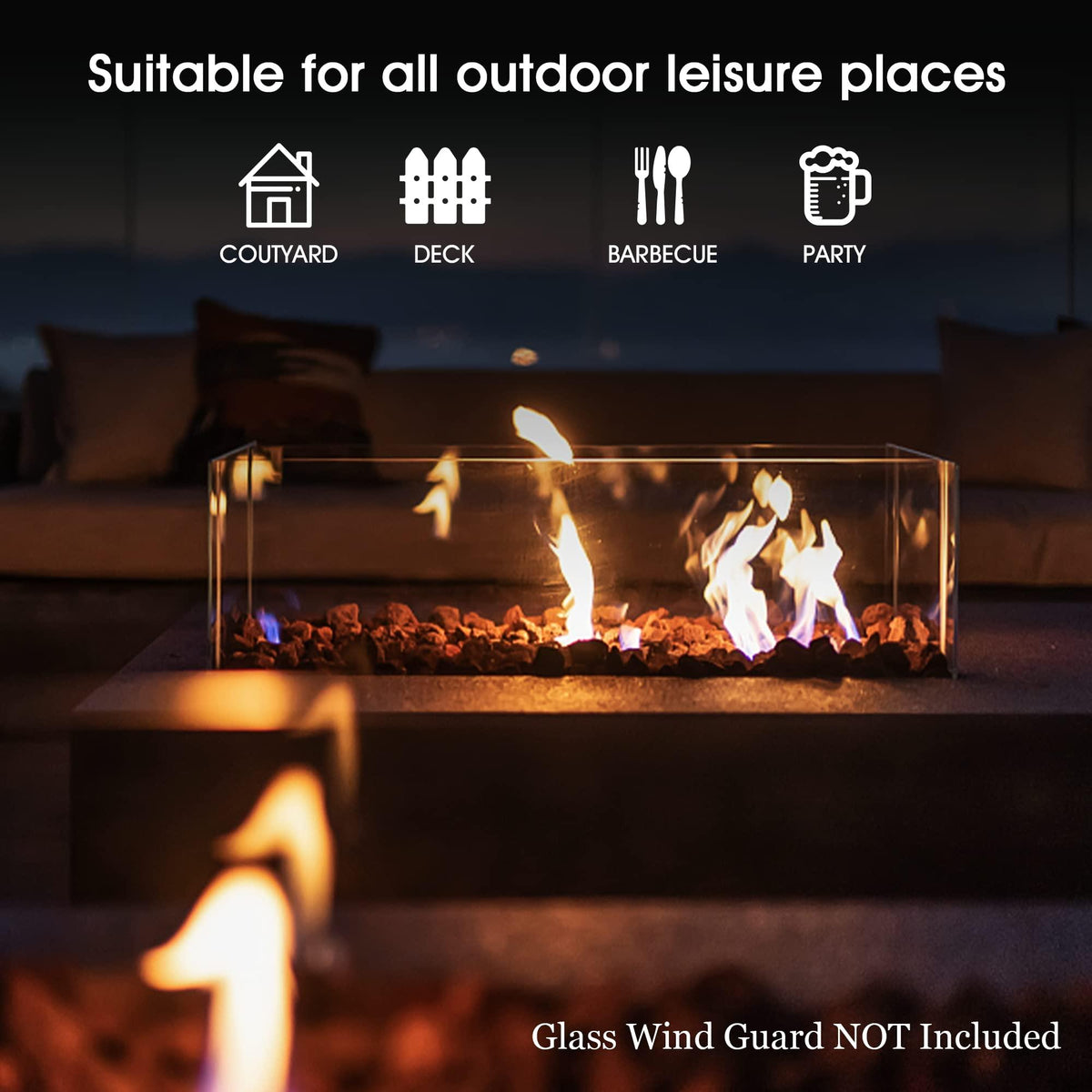 57 inch,Extruded Aluminum,50000BTU,Retangular Outdoor Gas Propane Fire Pit Table, Firepit Table with Lid,ETL Certification,for Garden Backyard Deck Patio Camping Party