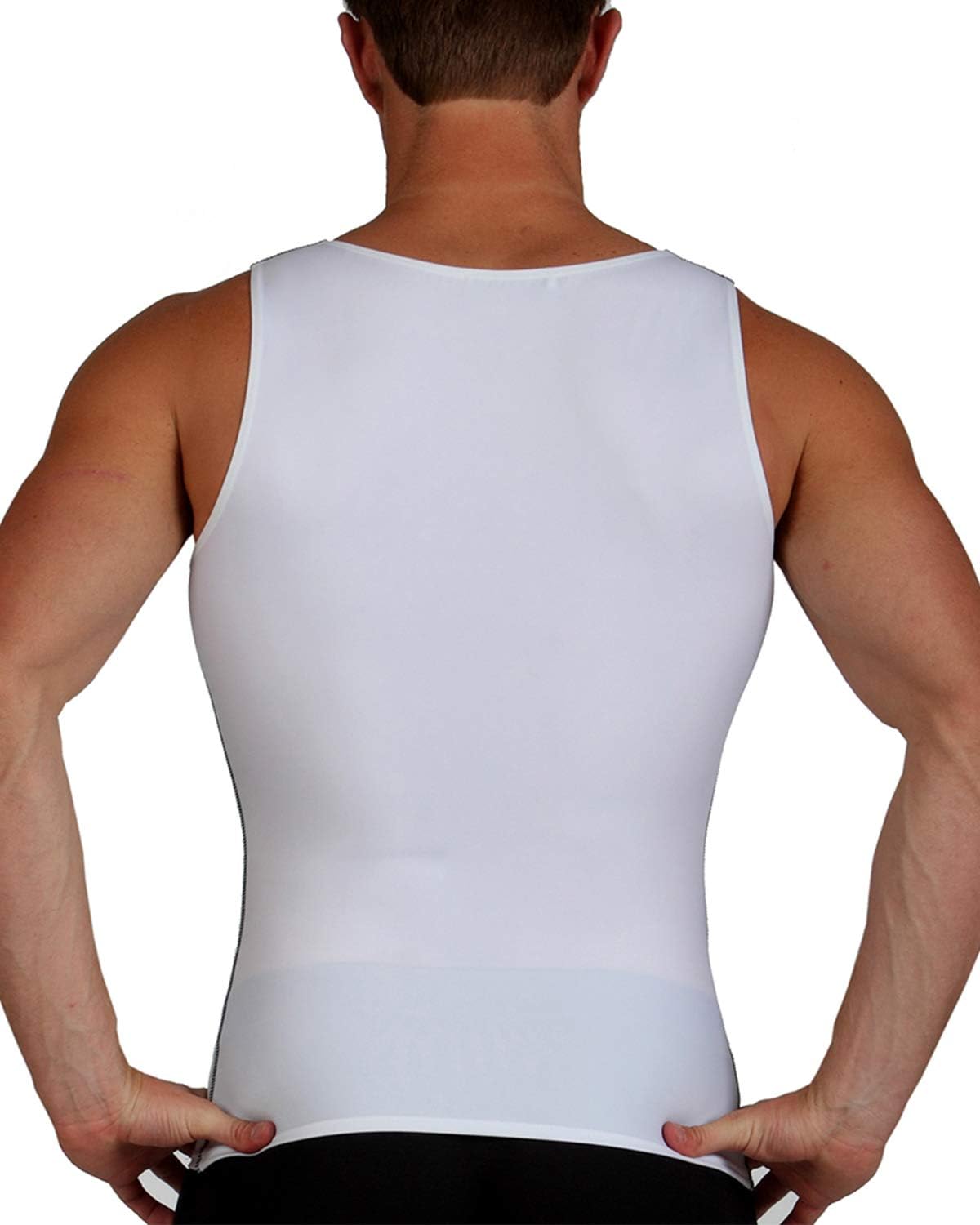 Insta Slim -Made in USA- Compression Tank-Top Shapewear for Men. Tummy Control Slimming Body-Shaper for Belly & Back Support