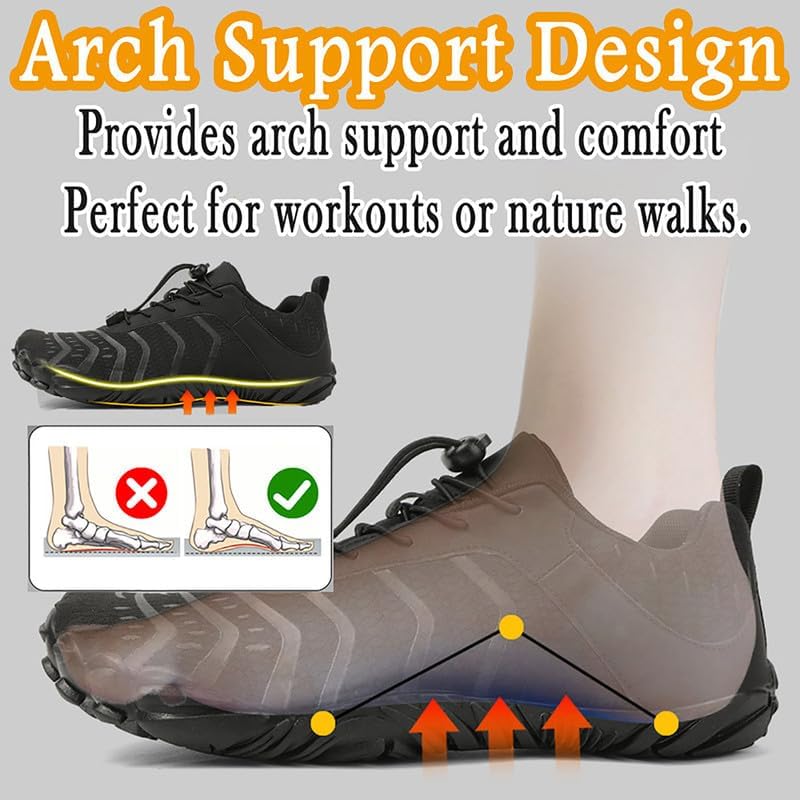 Barefoot Shoes Men Women Minimalist Shoes Zero Drop Workout Cross-Trainer Hiking Water Wide Toe Box Grounded Footwear Weightlifting Walking