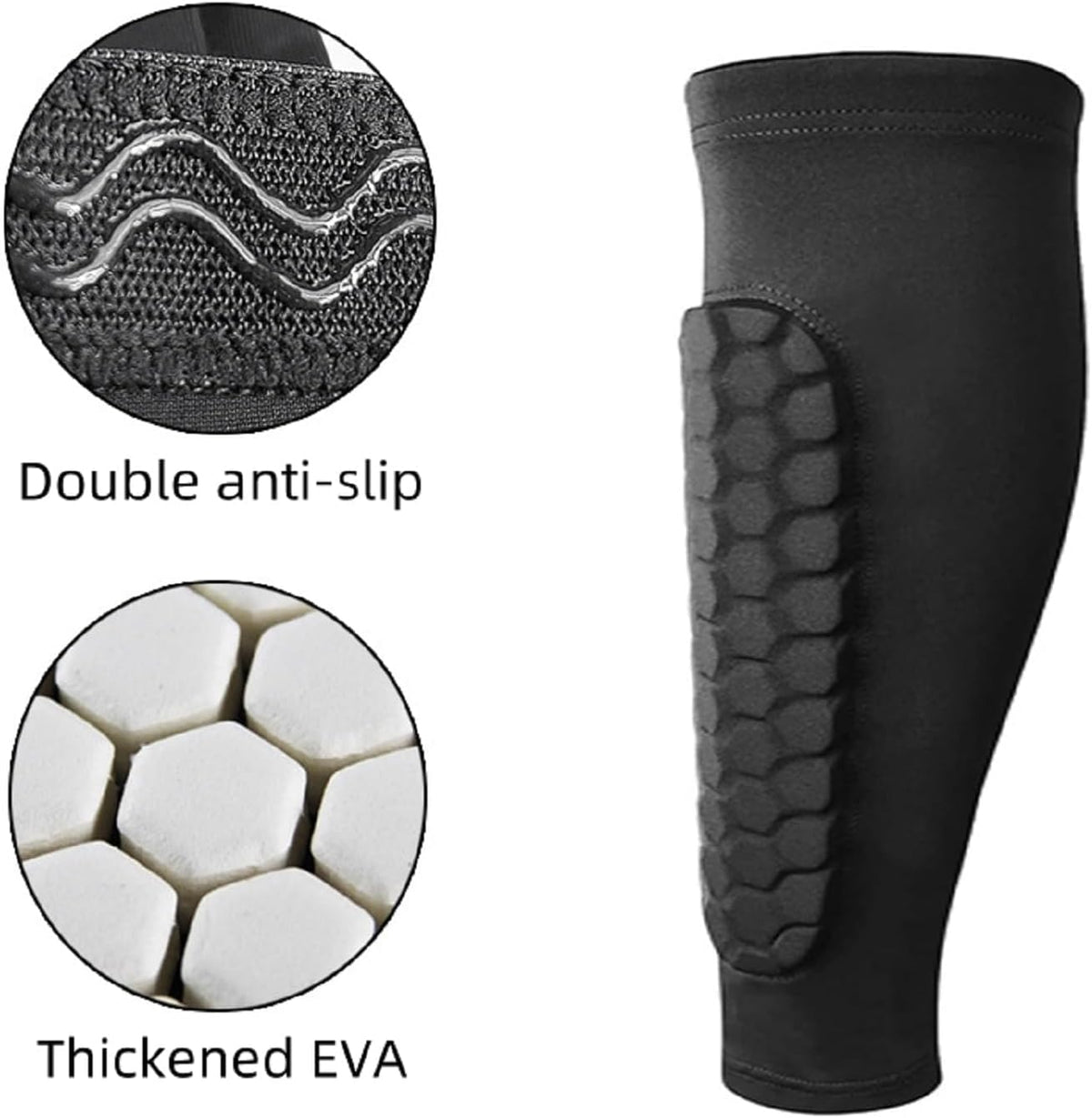 Shin Defender Shin Guards - 2 Pairs of Shin Defender Shin Guards Kids, Soccer Shindefender Sleeves for Youth Adult