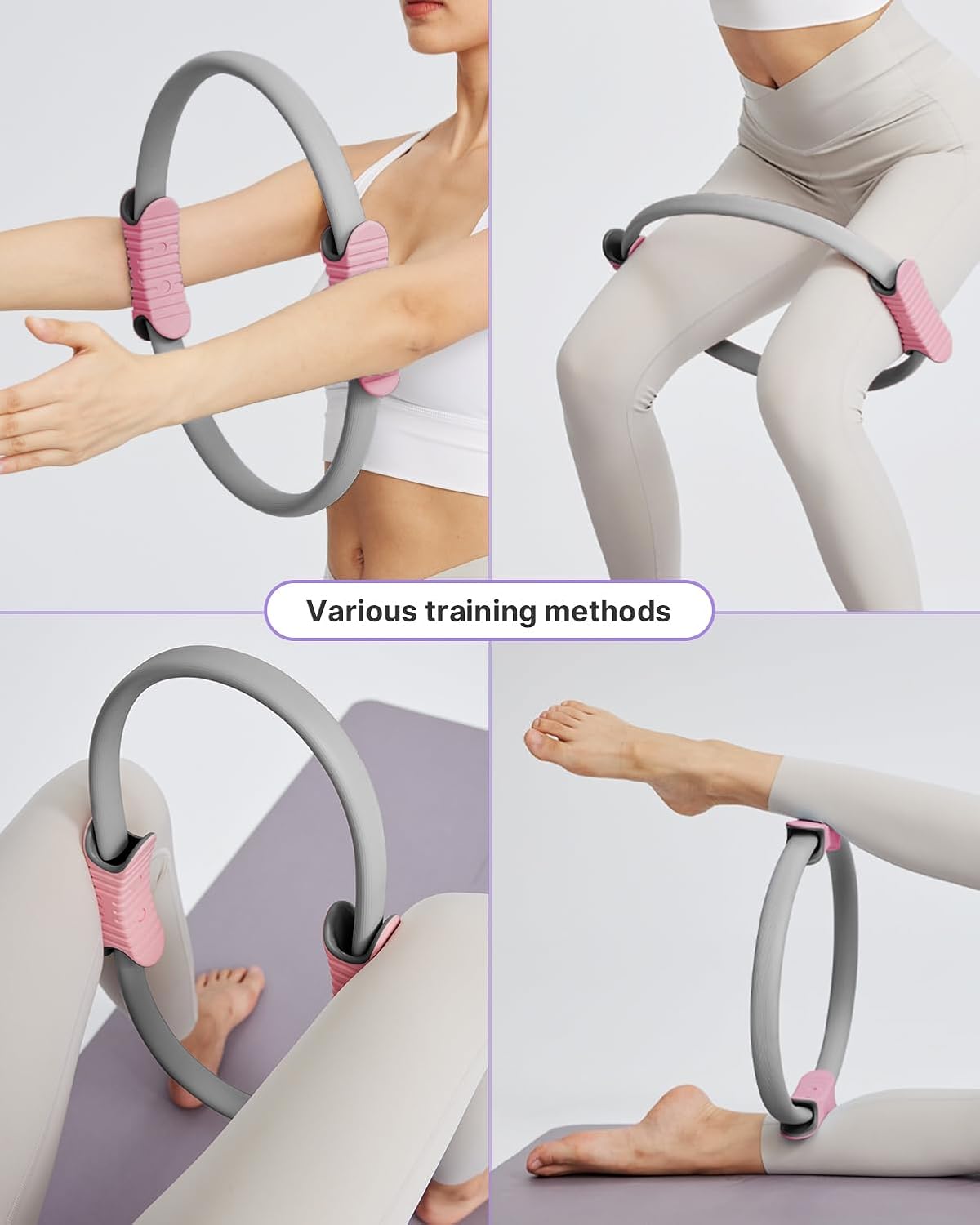 YOTTOY Pilates Ring,15 Inch Magic Circle Ring for Women Thighs,Core and Arms,Exercise Ring Pilates Equipment for Home Workout & Yoga Equipment