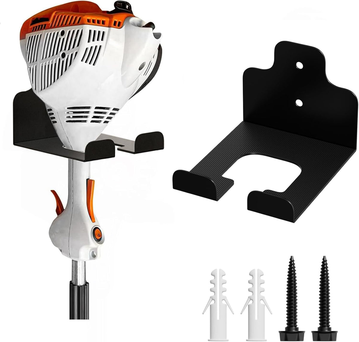 Garage Organizer Trimmer Rack, Garden Power Tool Hanger Weed Whackers Holder Wall Mounted for Grass Trimmer, Hedge Trimmer, Garage Trimmer, Garden Tools,1 Pack