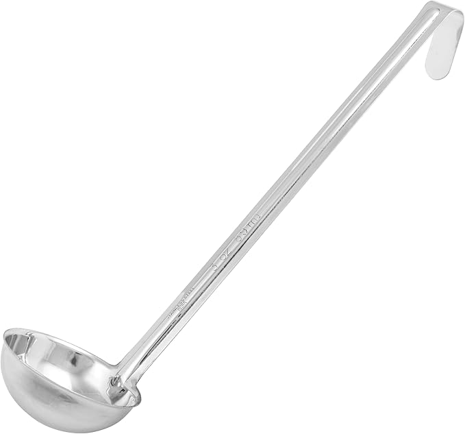 Winco Prime One Piece Stainless Steel Ladle, NSF Listed, 3 Ounce