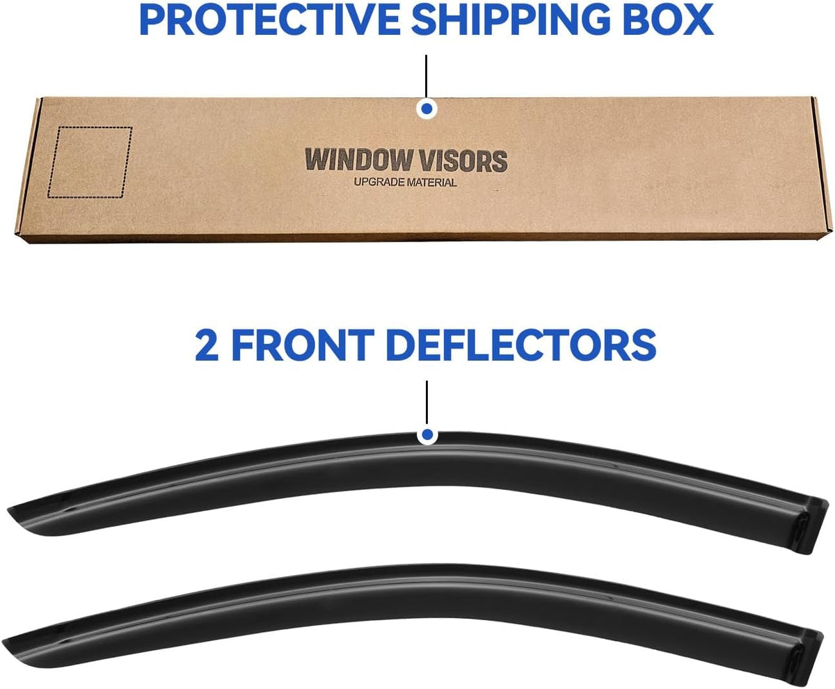 Window Visors Rain Guards Shield for 2008-2020 Dodge Grand Caravan, 2Pcs Out-Channel Window Vent Wind Deflectors Visors Shades for 2008-2016 Chrysler Town & Country