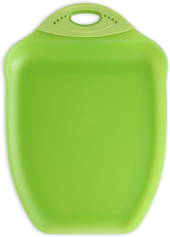 Dexas Chop & Scoop Cutting Board, 9.5 by 13 inches, Solid Green, 322-J383