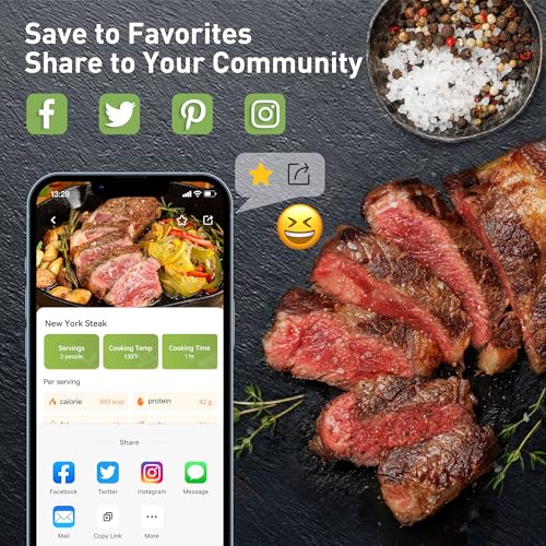 KitchenBoss Wifi Sous Vide Cooker: Ultra-quiet Sous Vide Machine Immersion Circulator APP Control 1100W, IPX7 Waterproof Sous-vide Precision Cooker Accurate Temperature Digital Display, Silver