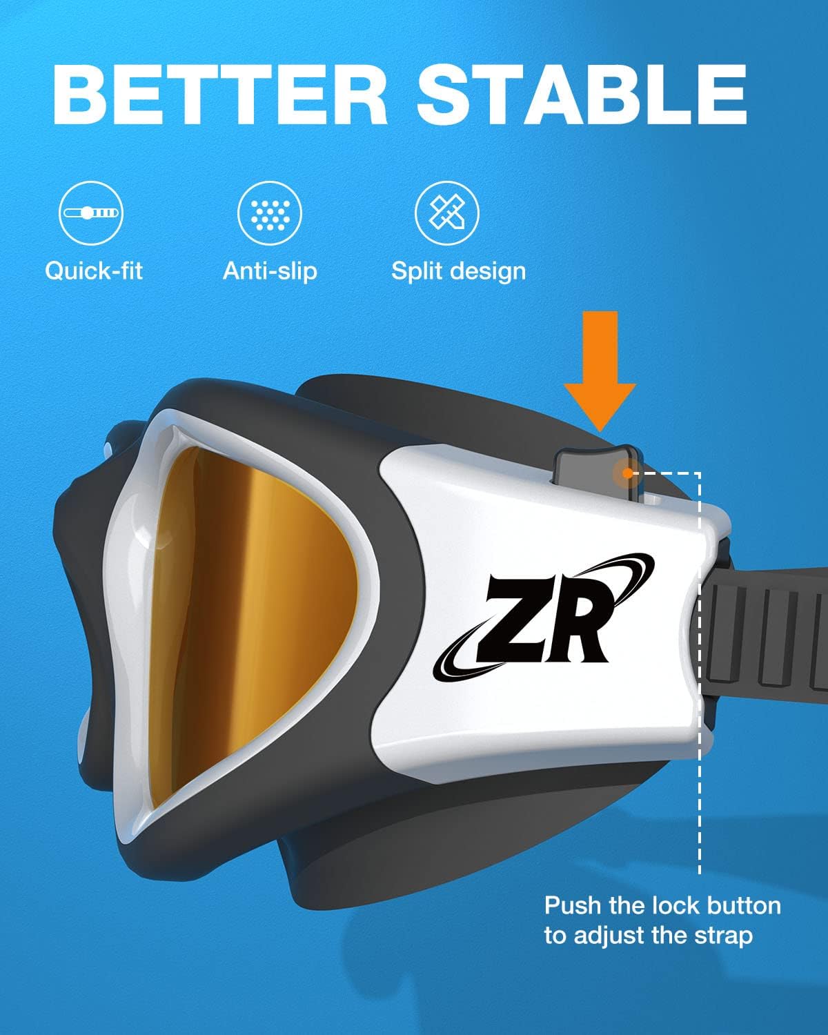 ZIONOR G1 Polarized Swimming Goggles for Unisex Adult Women Anti Fog 100% Anti UV Diving Goggles