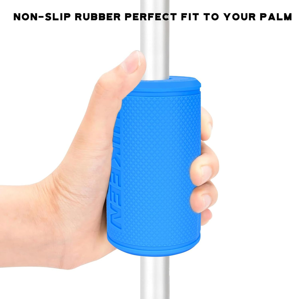 Hikeen Thick Bar Dumbbell Grips,Non Slip Hard Rubber Barbell Grips,Grips for Weight Lifting, Muscle Building-1.77", 2", 2.25" & 2.75" Outer Diameter