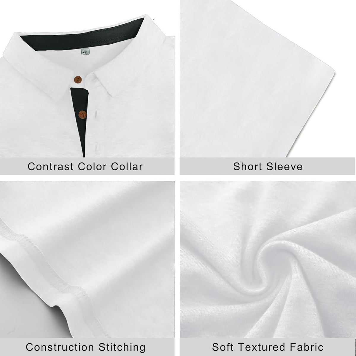 PEGENO Mens Polo Shirts Short Sleeve Casual Cotton Golf Shirts Performance Polo Shirts for Men