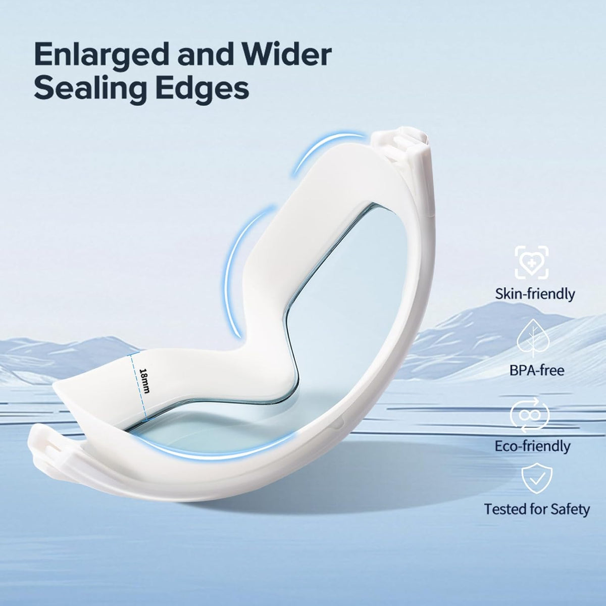 Adult Swimming Goggles,Leak-Proof,Anti-Fog Pool Glasses,Wide View Swim Goggles with Ear Plugs and Nose Clip
