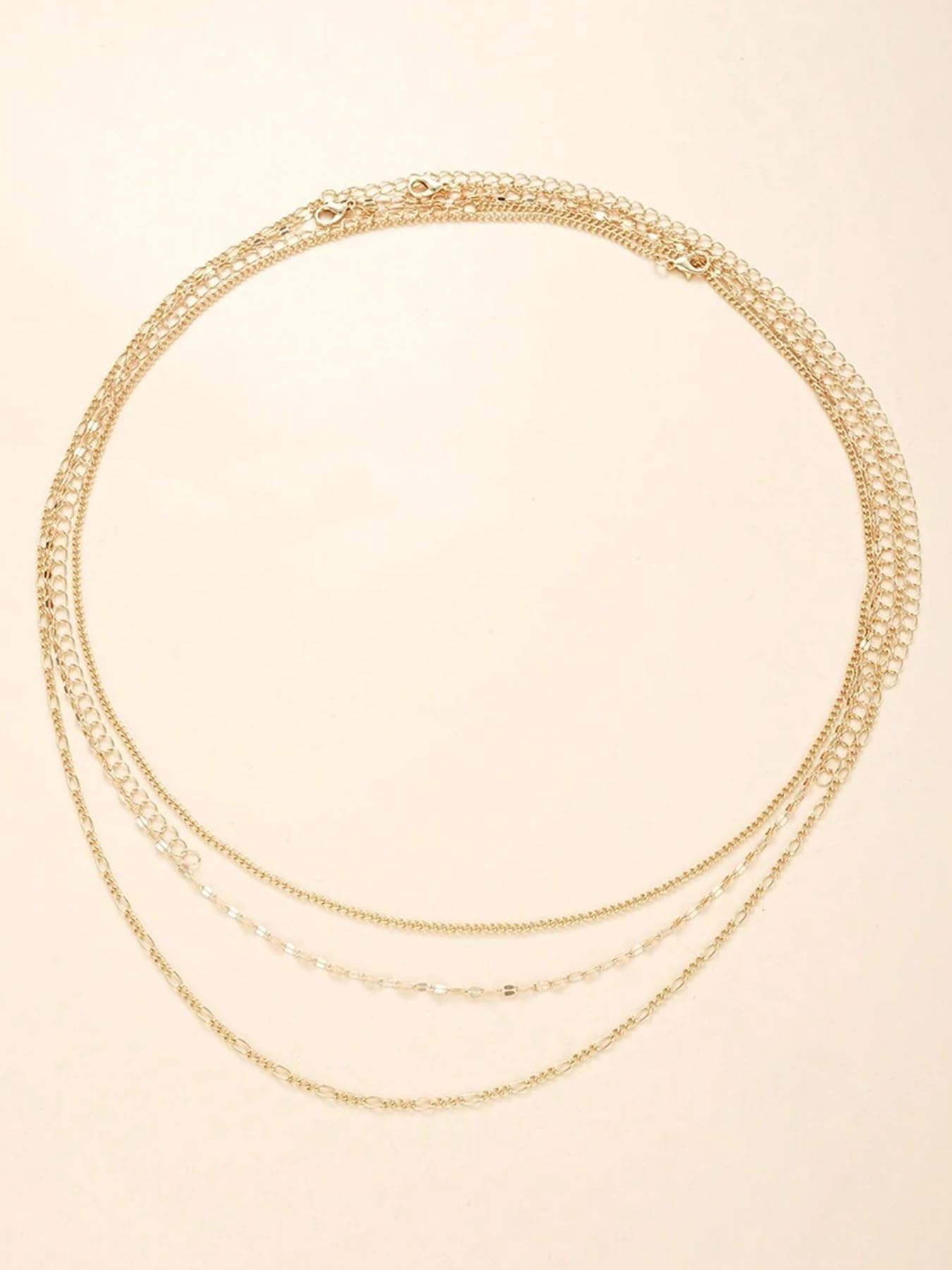 Longita 3pcs Layered Belly Chain Gold Waist Chain for Women Waist Jewelry for Women Gold Belly Chains Summer Stomach Jewelry Trendy Simple Sexy Body Chains Non Tarnish Waterproof Plus Size