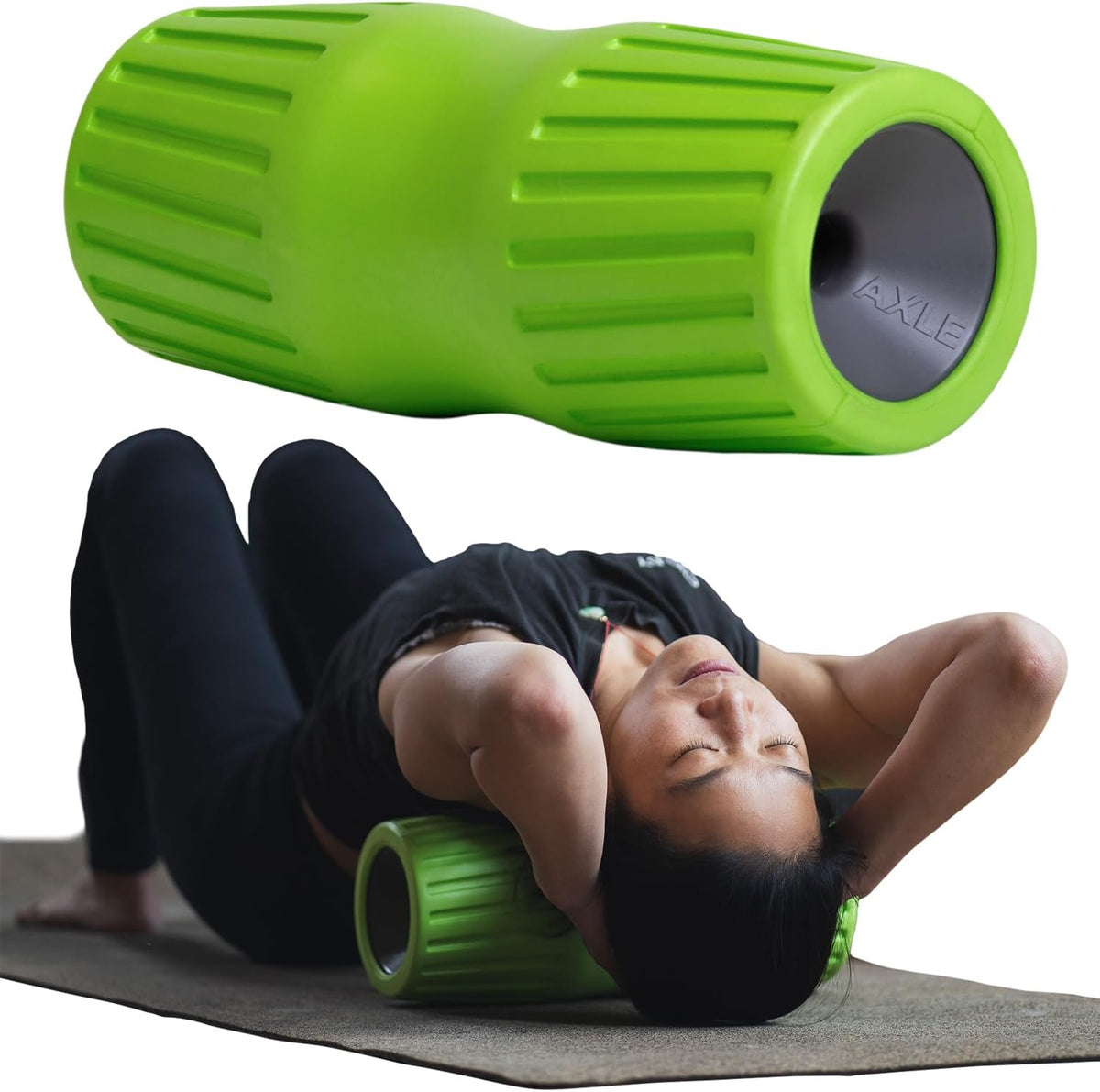 RAD Axle – Extra Firm High-Density Exercise Foam Roller – Deep Tissue Myofascial Release for Back, HIPS, Legs & Shoulders – Muscle Recovery Tool for Stretching & Mobility