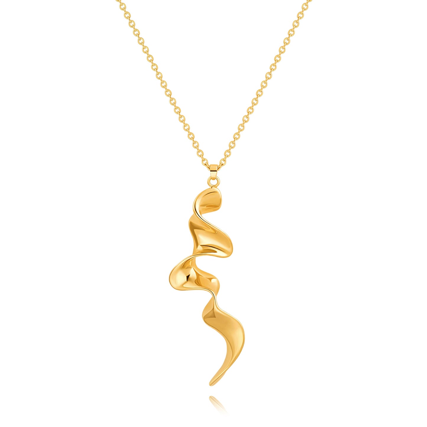 PERNNLA PEARL Dainty Gold Plated Chain Long Necklace for Women Trendy Personalized Leaf Pendant Necklace Fashion Stackable Necklaces