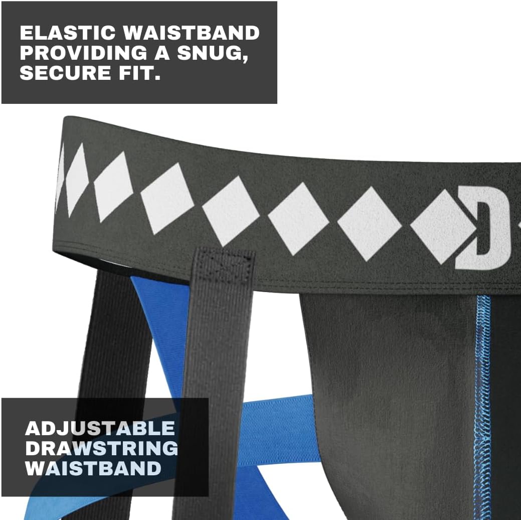 Diamond MMA 3-in-1 Hockey Garter Belt System - Complete with Athletic Cup, Garter, and Jock - Shift-Proof Groin Protection for Hockey Players & Goalies