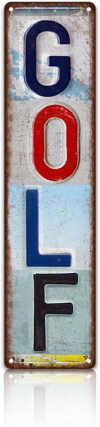 Vintage Sport Street Sign Golf Wall Decor Metal Tin Signs Poster