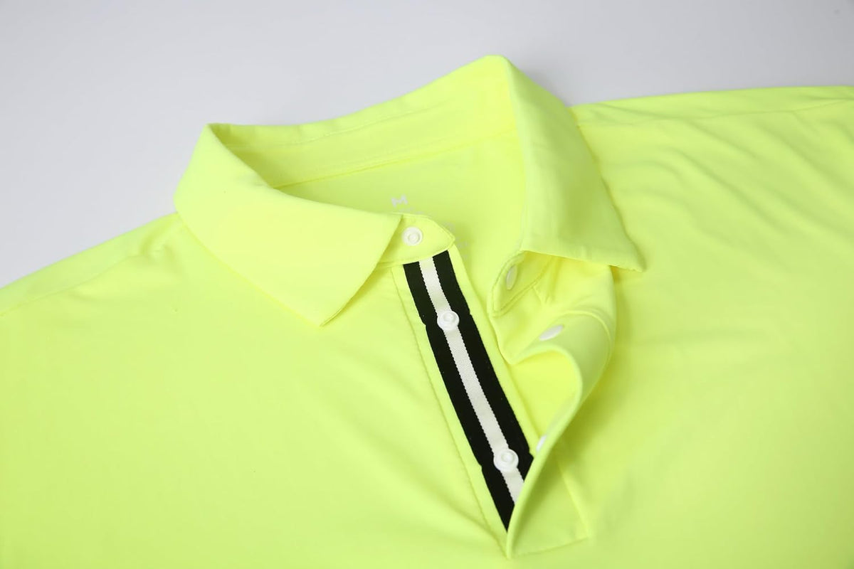 Alex Vando Mens Golf Shirt Moisture Wicking Quick-Dry Short Sleeve Casual Polo Shirts for Men