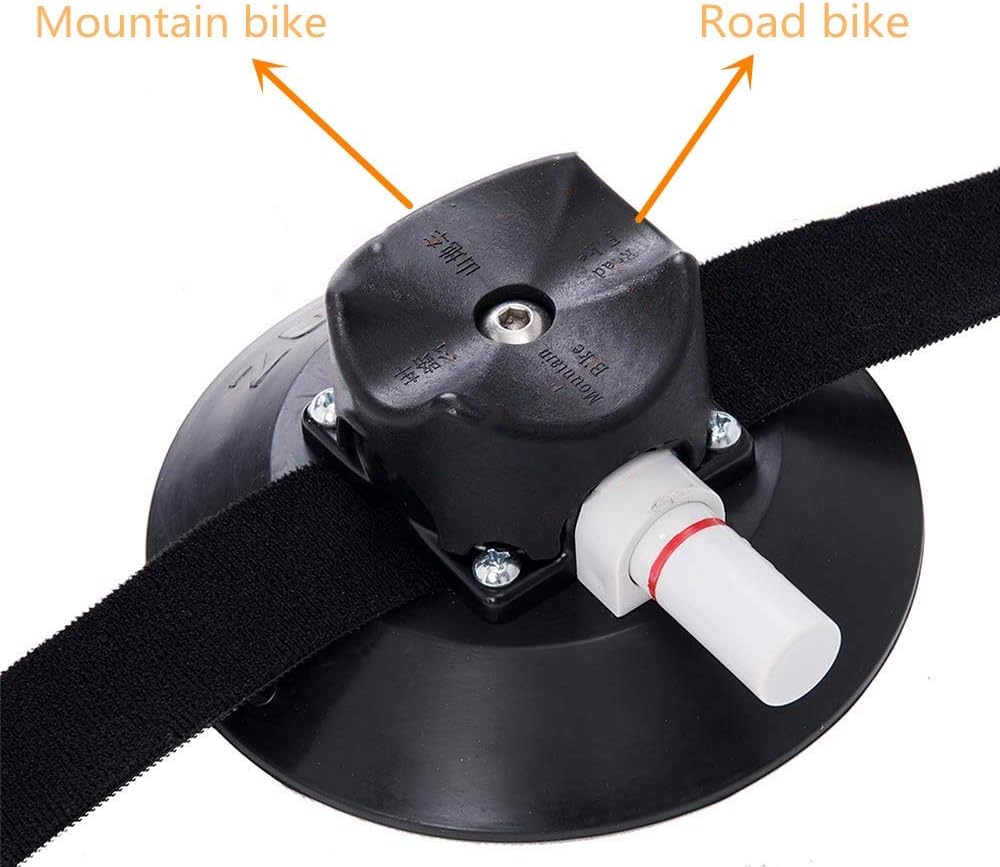 Bike Rack for Car Roof, Vacuum Suction Cup Bicycle Carrier Aluminium Alloy Roof Rack, with 5 Adapters for Most Bikes, 9x100mm/12x100mm/15x100mm/15x110mm/20x100mm/20x110mm (8" Suction Cup)