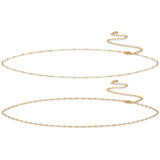 VIROMY Gold Waist Beads Chain for Women Gold Belly Chain Dainty Satellite Body Belt Chain Beach Body Women's Jewelry