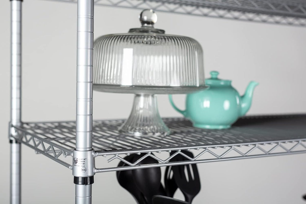 Omega 14" Deep x 24" Wide x 86" High 3 Tier Gray Starter Shelving Unit