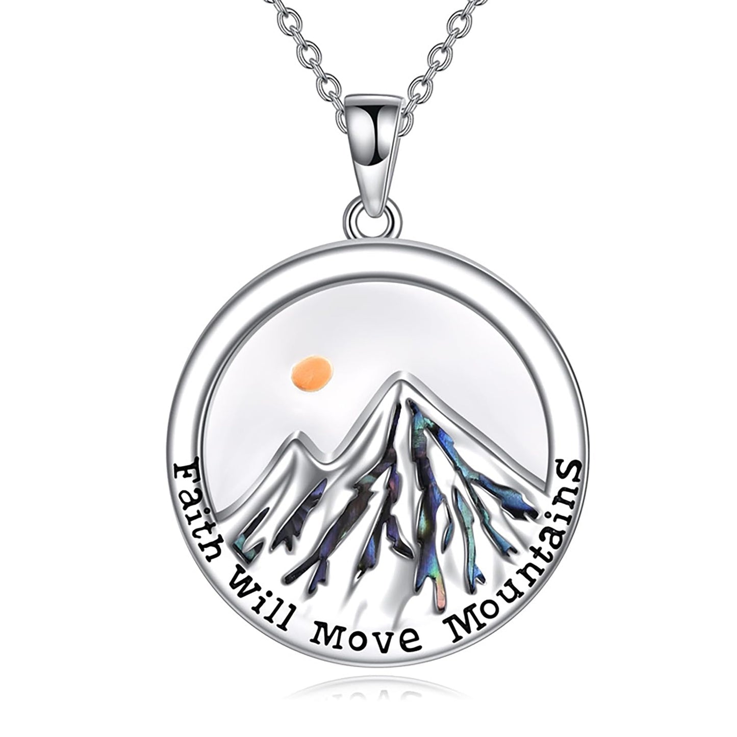 VLIEGEN Mustard Seed Necklace - Stainless Steel Faith Mountain Jewelry for Women & Men styleF