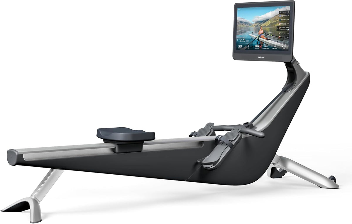Hydrow Pro Rowing Machine with Immersive 22" HD Rotating Screen - Stows Upright | Live and On-Demand at-Home Workouts, Membership Required