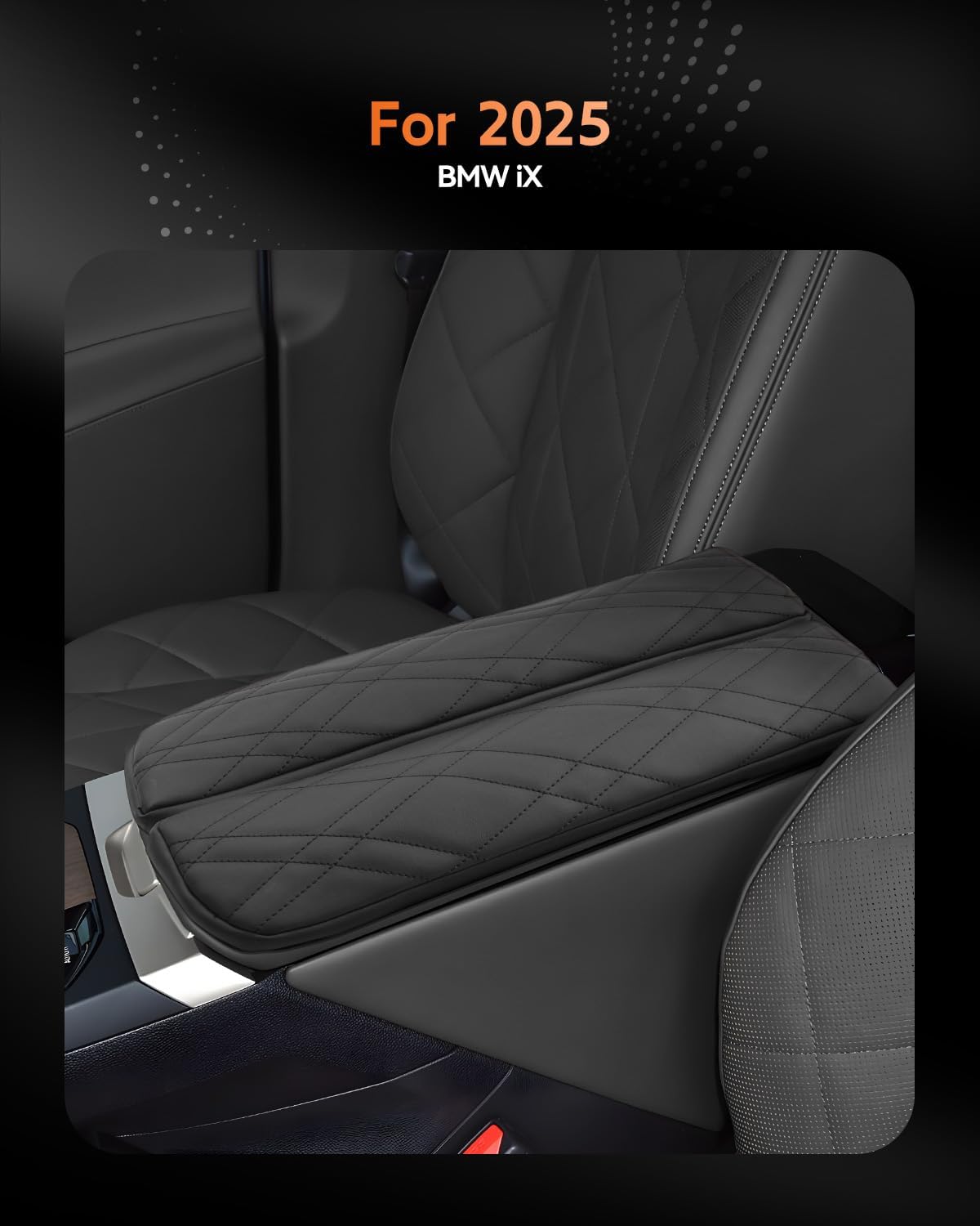 CDEFG for 2022-2025 BMW iX Center Console Cover Armrest Box Cover for 2023 2024 2025 iX (xDrive50, M60) Accessories Console Arm Rest Protector