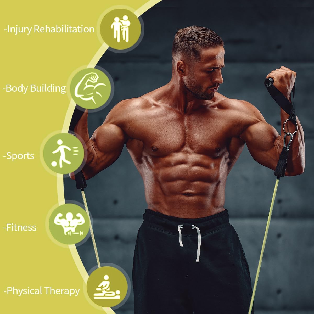 VEICK Resistance Bands, Exercise Bands, Workout Bands, Resistance Bands for Working Out with Handles for Men and Women, Exercising Bands for Fitness Weights Work Out at Home