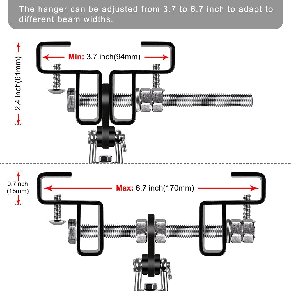 BeneLabel Punching Bag Hanger, Heavy Bag Mount, Boxing Bag Kit, Holder, Wall Mount, Accessories for Beam, 400KG Capacity